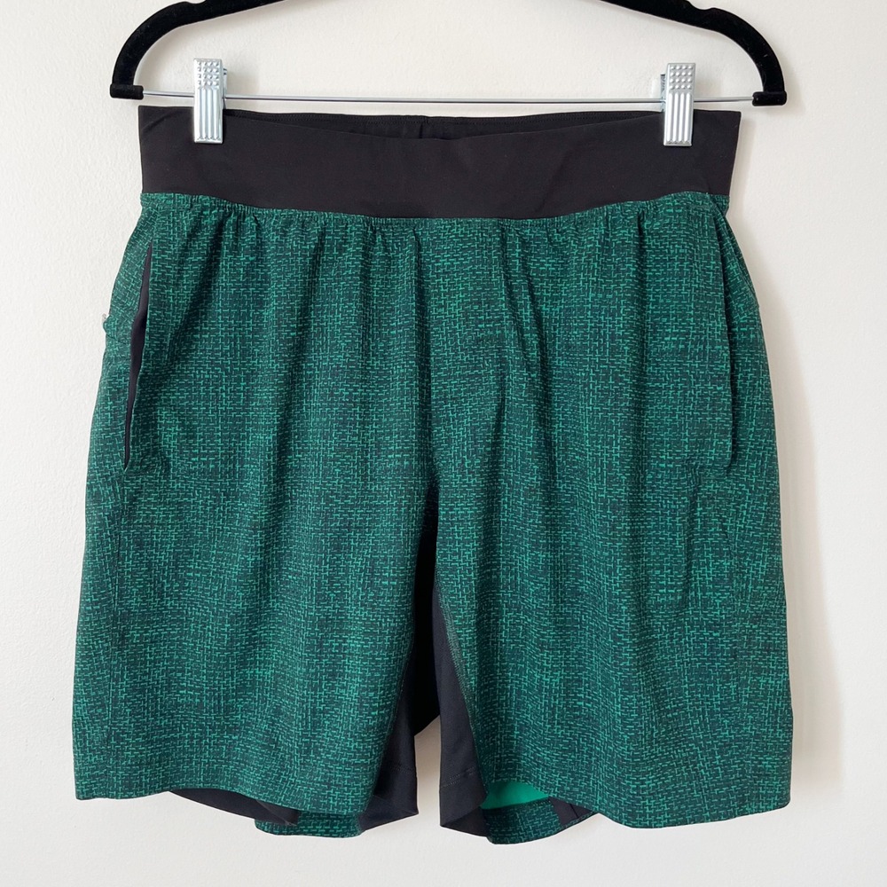 Lululemon T.H.E. Shorts Lined Wire Weave Classic Green Defender Mens Medium